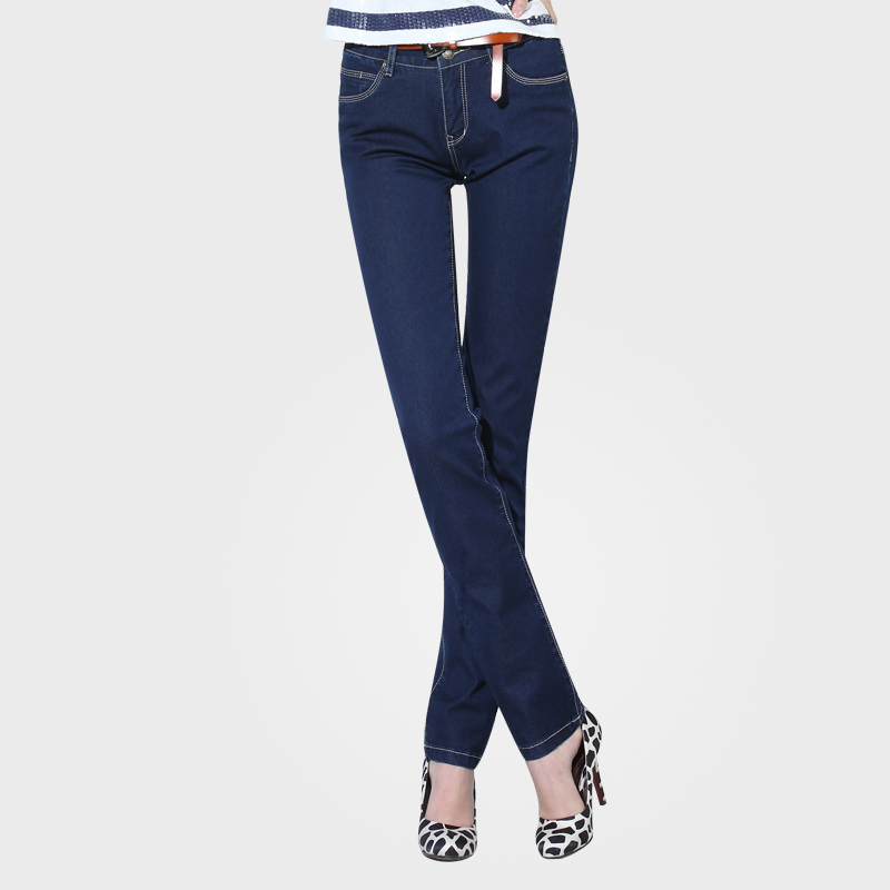 Pants 2013 spring new arrival jeans female straight pants c104