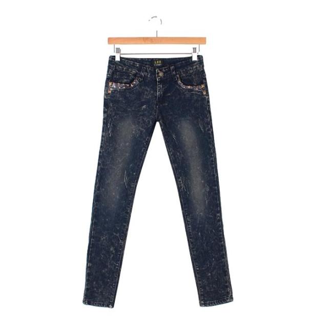 Pants wearing white skinny pants 100% cotton jeans pencil pants trousers 5167