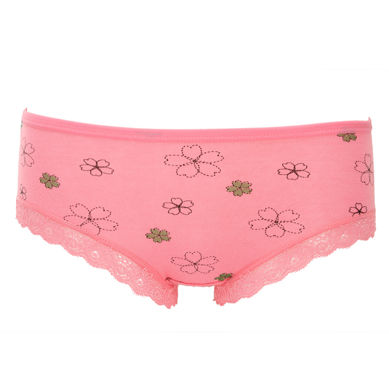 Panty decorative pattern lace decoration sexy breathable comfortable low-waist briefs