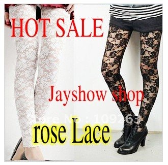 panty hose women 2012   new!rose   Lace Leggings  FREE SHIPPING          wholesale