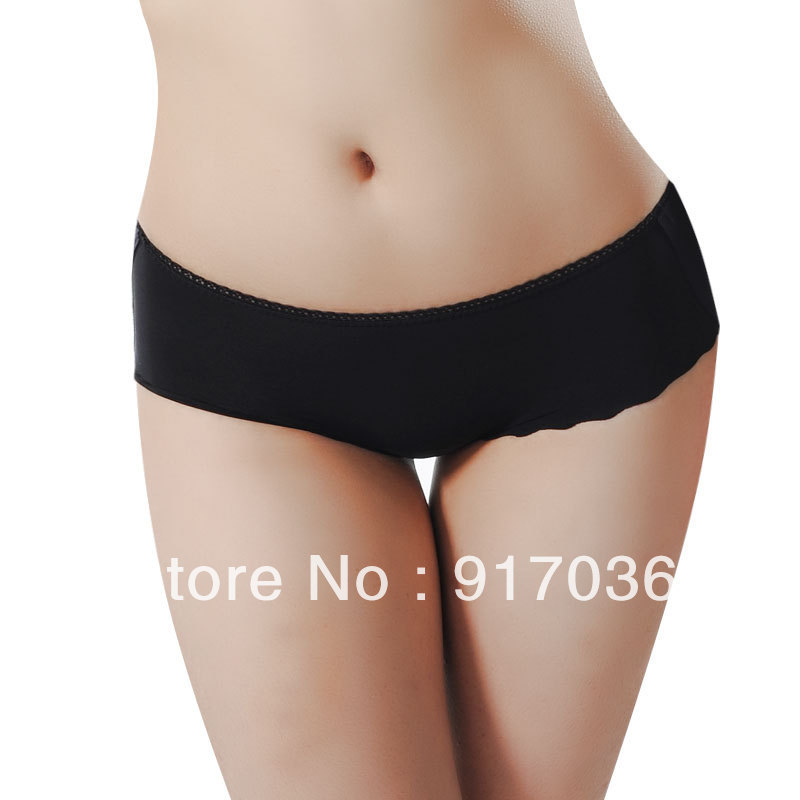 Panty leugth seamless one piece type solid color shape mending trigonometric seamless panties