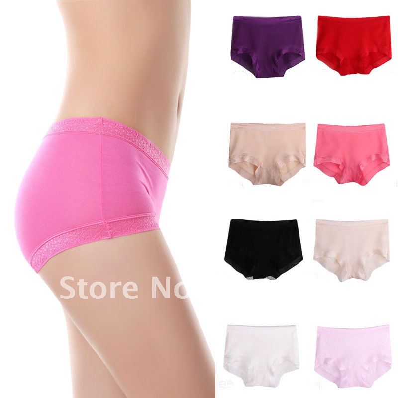 Panty mid waist female panties top bamboo fibre free shipping