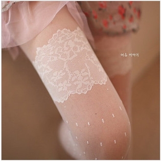 Pantyhose lace Stockings Princess white and black stockings sexy ladies backing socks