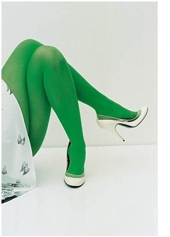 pantyhose / thin dark green / Retro essential color free shipping