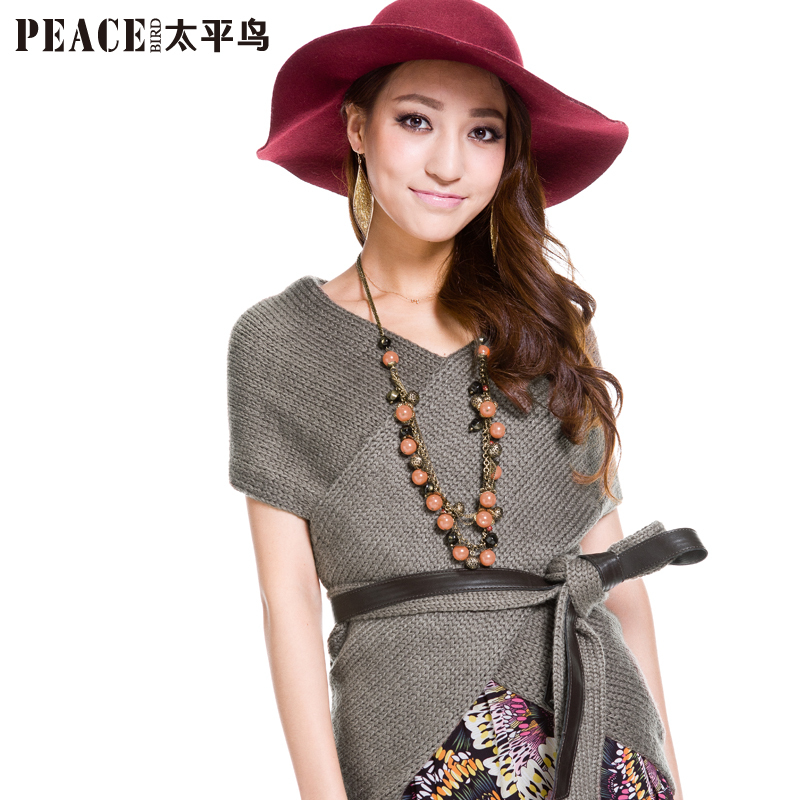 PEACEBIRD women's 2012 V-neck slim sweater slim casual sweater