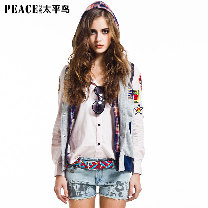 PEACEBIRD women's 2013 spring and autumn faux two piece vest discontinuing vest single breasted vest female 128