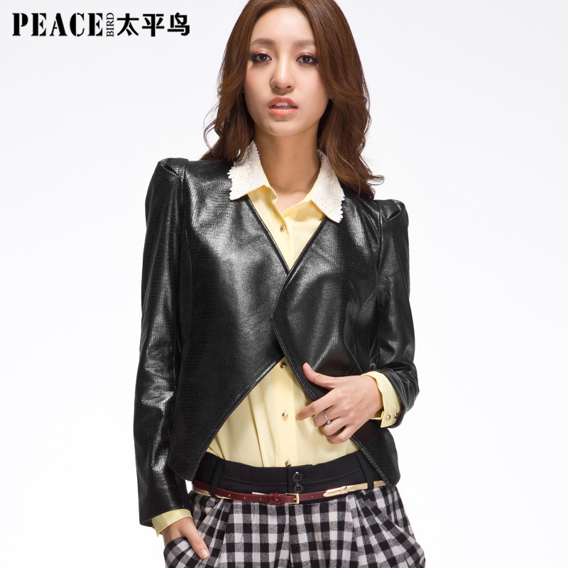 PEACEBIRD women's 2013 spring and autumn serpentine pattern maghreb jacket female 369