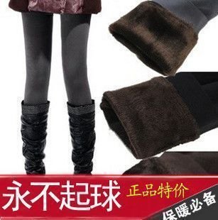 Pearl velvet karaoke velvet charcoal double layer thicker anti-pilling thicker leggings warm pants, boots, pants