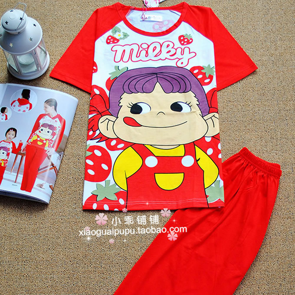 Peko short-sleeve sleep set cartoon summer 100% cotton lounge cartoon 546