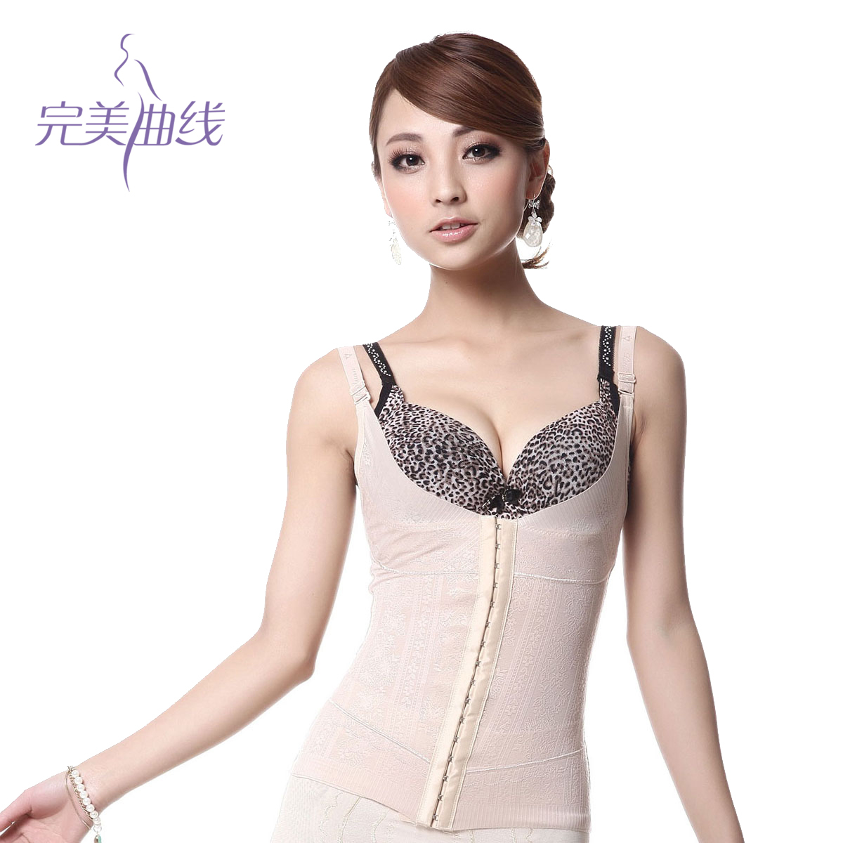 Perfect curve sleeveless spaghetti strap tight corset shaper beam beauty care slimming vest tiebelt women's 8007