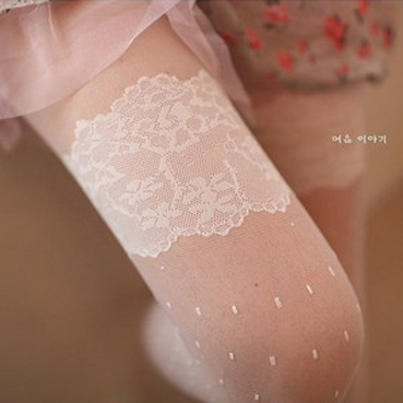 Personalized women's awuna spring decoration lace pantyhose