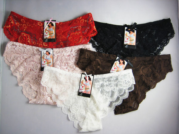 Pierced Butterfly lace sexy underwear princess sexy ladies panties butterfly tie with diamond lace temperament briefs