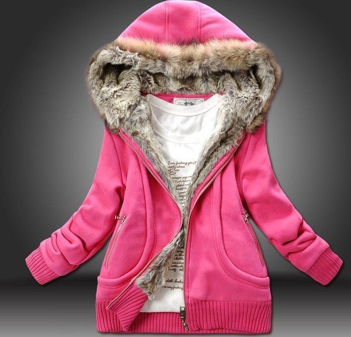 (Pink, Blue ,Yellow 3colors )free shipping manufacturers supply womens hooded sweatshirts womens jacket and coats #8071