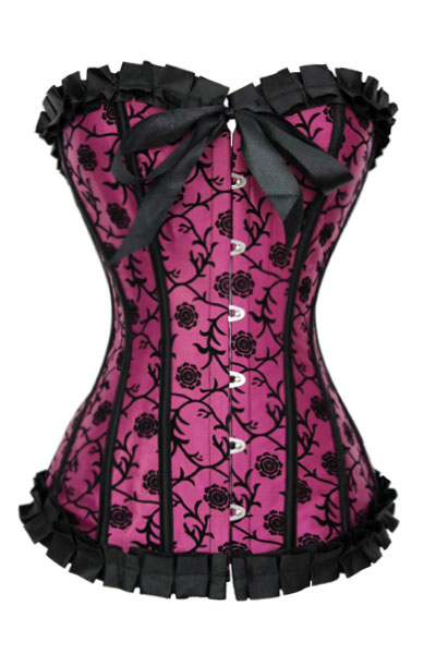 Pink pleated laciness bow tight shapewear vest 5229 - 2 Fast Delivery Cheaper Price