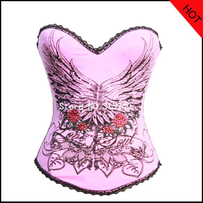 Pink wholesale corsets tops