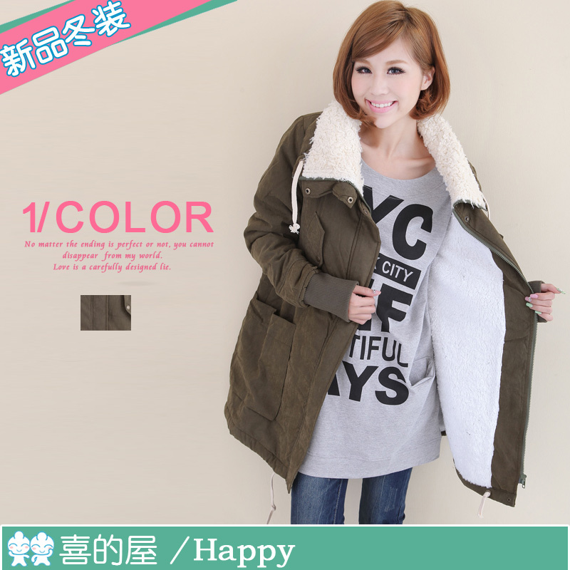 Piti house maternity clothing winter casual fashion berber fleece maternity outerwear maternity wadded jacket 13626