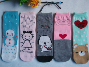 Plus Long Design Adult Student Cartoon Cotton Socks Wholesale Free Shipping