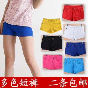 Plus size candy color denim shorts multicolour shorts multicolour single-shorts female 2