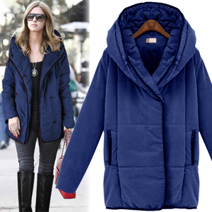 Plus size clothing outerwear female trench medium-long fashion wadded jacket cotton-padded jacket overcoat cotton-padded jacket