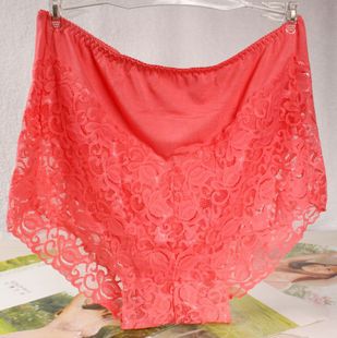 plus size ladies' panties female high waist underwear lace sexy briefs for women