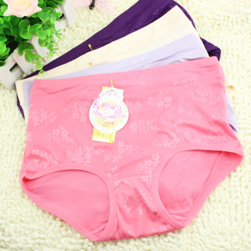 plus size mid waist ladies' panties women underwear briefs