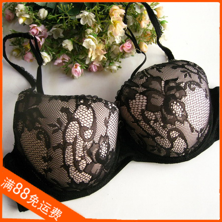 Plus size underwear plus size bra with wire lace 85bc 90ab large cup