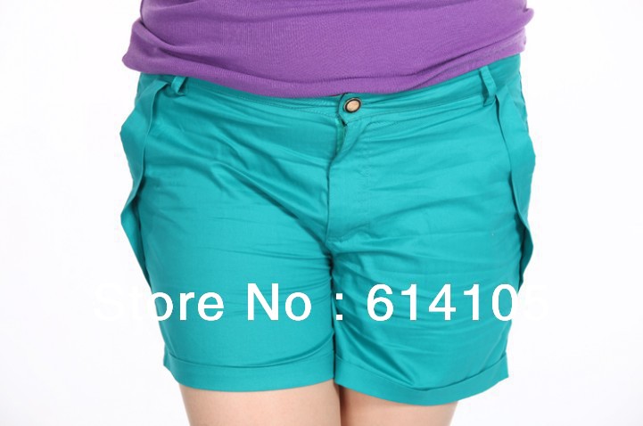 Plus size women clothing big women's cotton summer shorts