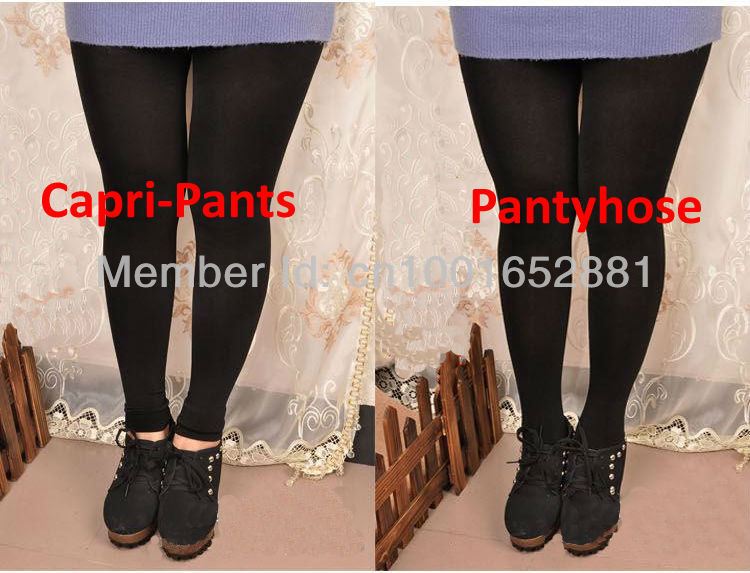 Plus  Size Women Pantyhose Leggings Ankle-Length Pants Stretchy Warm Tights  Stockings 1500D