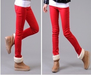 Plus thick velvet warm many colors pencil pants women thick velvet jeans leggings