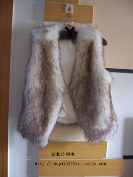 Plush faux fur vest fur vest 2012 female short design