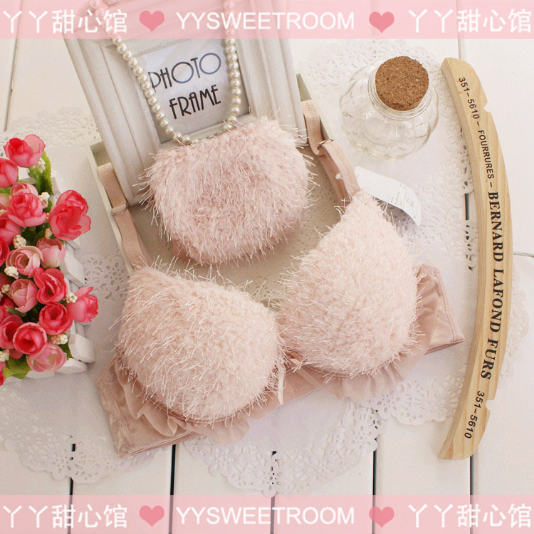 Plush princess sweet sexy underwear set bra set