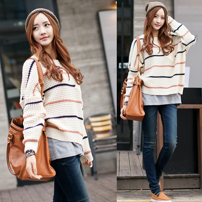 Pocket o-neck long-sleeve sweater outerwear 11170 free shipping