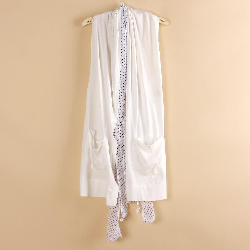 Polka dot chiffon loose cotton sleeveless vest summer women's 2012