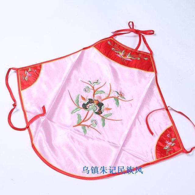 Pomegranate embroidered adult apron silk sexy faux silk national trend bellyached underwear