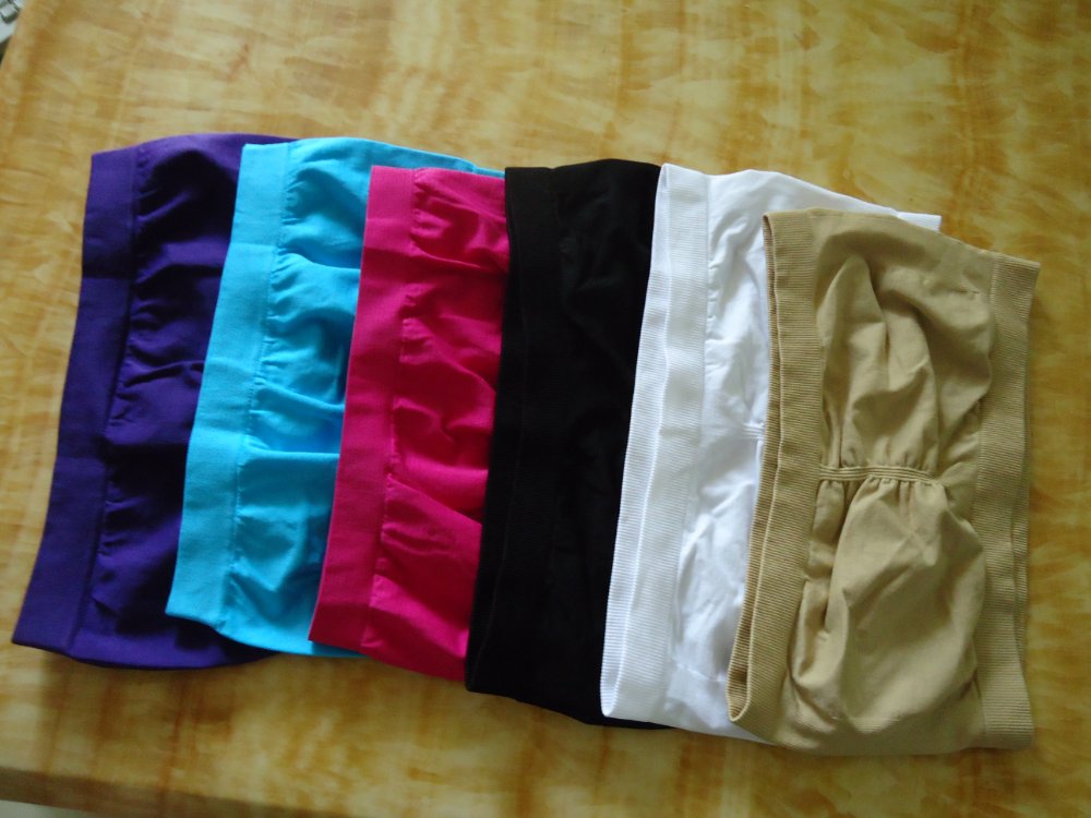 popular production Seamless Tube top Bra tube top without padding various of color 3pcs 6.8USD