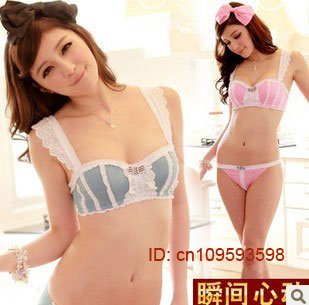 Popular underwear women bra and panty dress , Sexy bra set, lady's underwear dress Nude B cup