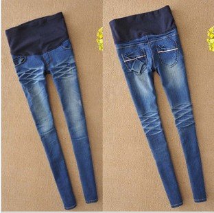 Pregnant women 2012 Korean version of spring and autumn jeans prop abdominal pencil pants free shipping