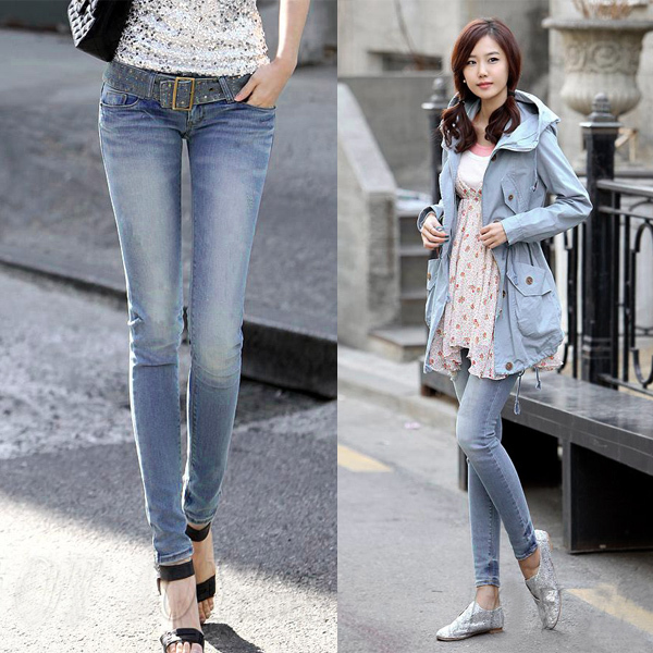 Princess autumn and winter women elastic jeans female pencil pants  free shipping