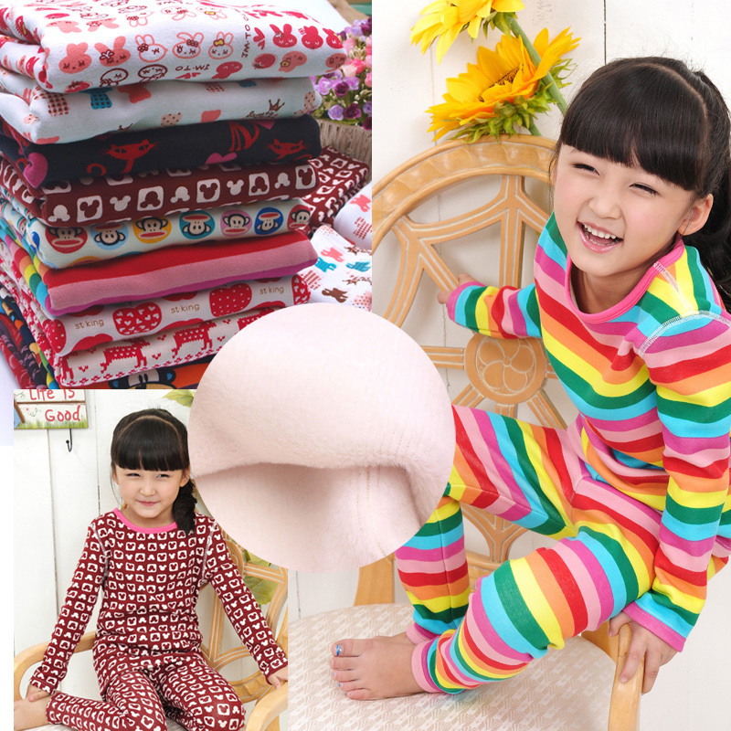 Princess child thermal underwear set plus velvet 2012 autumn and winter child sleepwear boy