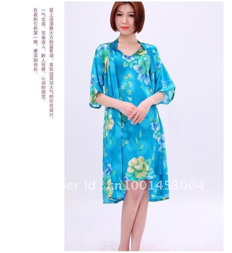 printed silk sleeping man dress