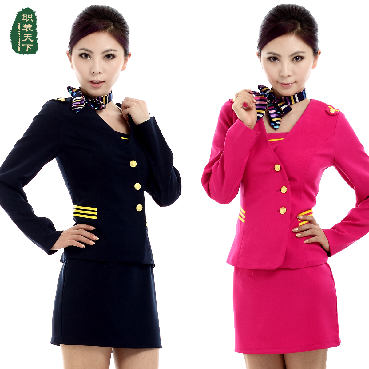 Professional women's skirt winter front desk uniform set work wear autumn and winter