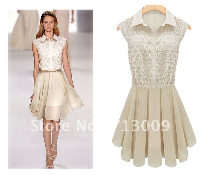 Promotion! Fashion Graceful first quality women's dress summer clothes chiffon 476