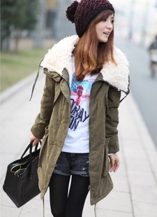 Promotion free shipping hot sale korea design women's slim canvas winter warm long down & parkas lady fashion jacket