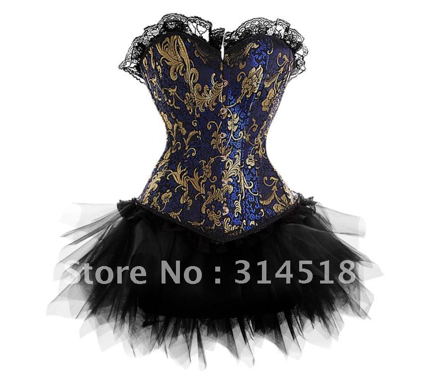 Promotion!! Free shipping!!special dark blue floral sexy gorgeous lace corset,sexy lingerie steel boned,shape wear(30021)