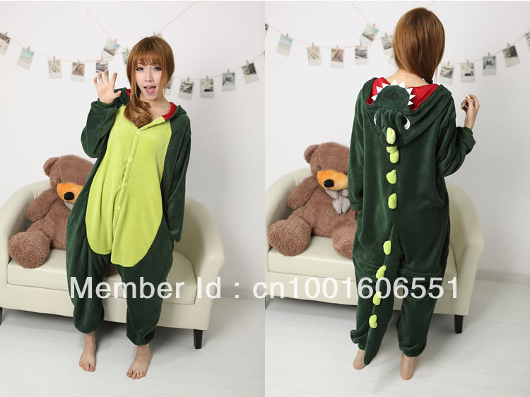 Promotion!!! Free shipping Wholesale Kigurumi Pajamas Pyjamas Cosplay Costume Adult Garment Coral fleece stitch animal sleepcoat