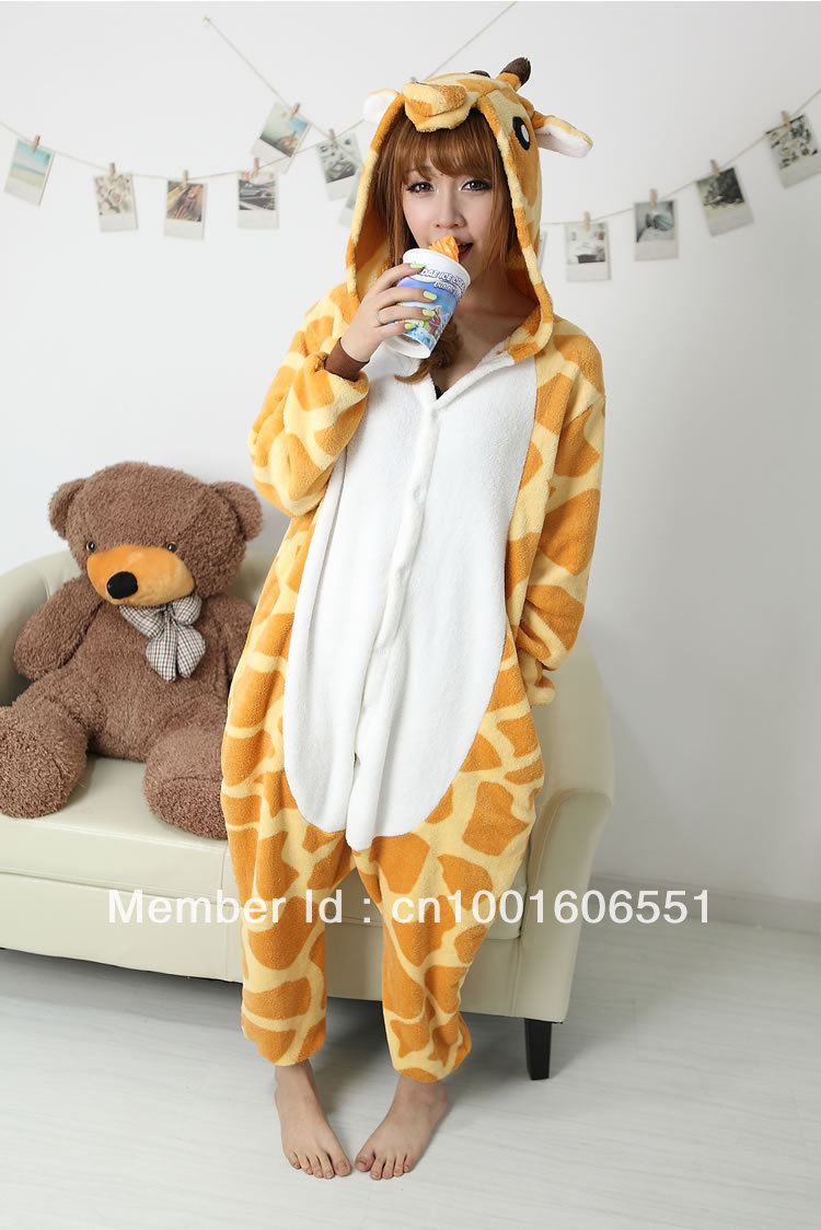 Promotion!!! Free shipping wholesale Kigurumi Pajamas  Pyjamas Cosplay Costume Garment stitch toilet zipper sleepcoat