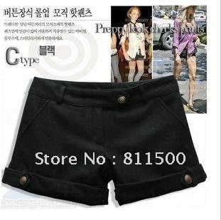 Promotion New Arrival Autumn Women Casual wool short pants Ladies shorts