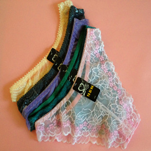 Promotion Sexy panties lace cutout trigonometric panties panty at a low price,Free shipping