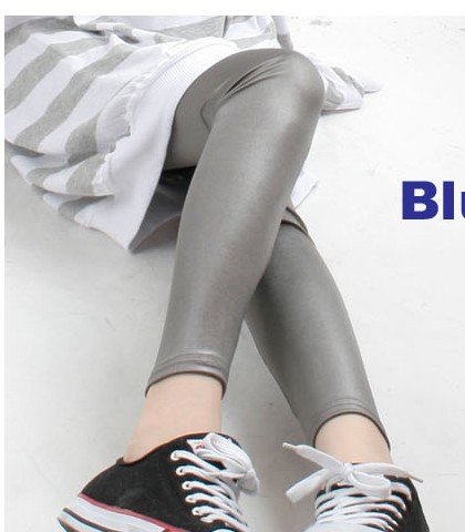 Promotion stylish capris black imitation leather slim fit leggings women's stretch tight pants fashion match legging