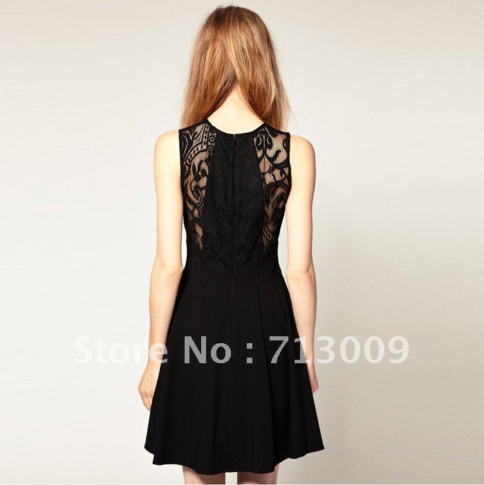 Promotion Women Top Tank Dress Sleeveless Lace Dresses Fashion Dresses